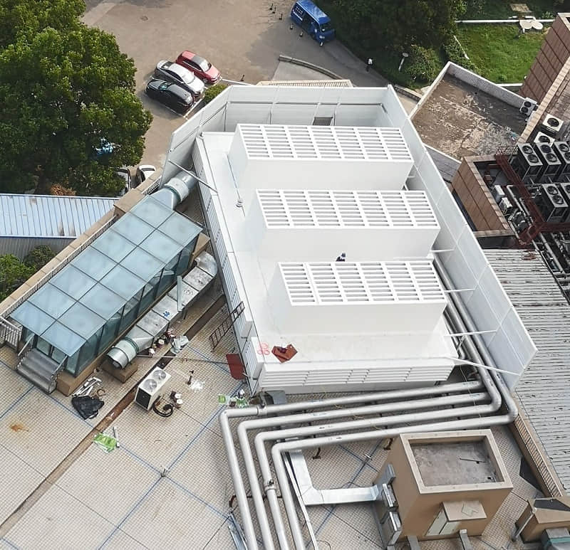 屋頂中央空調機組設備噪音超標如何解決？